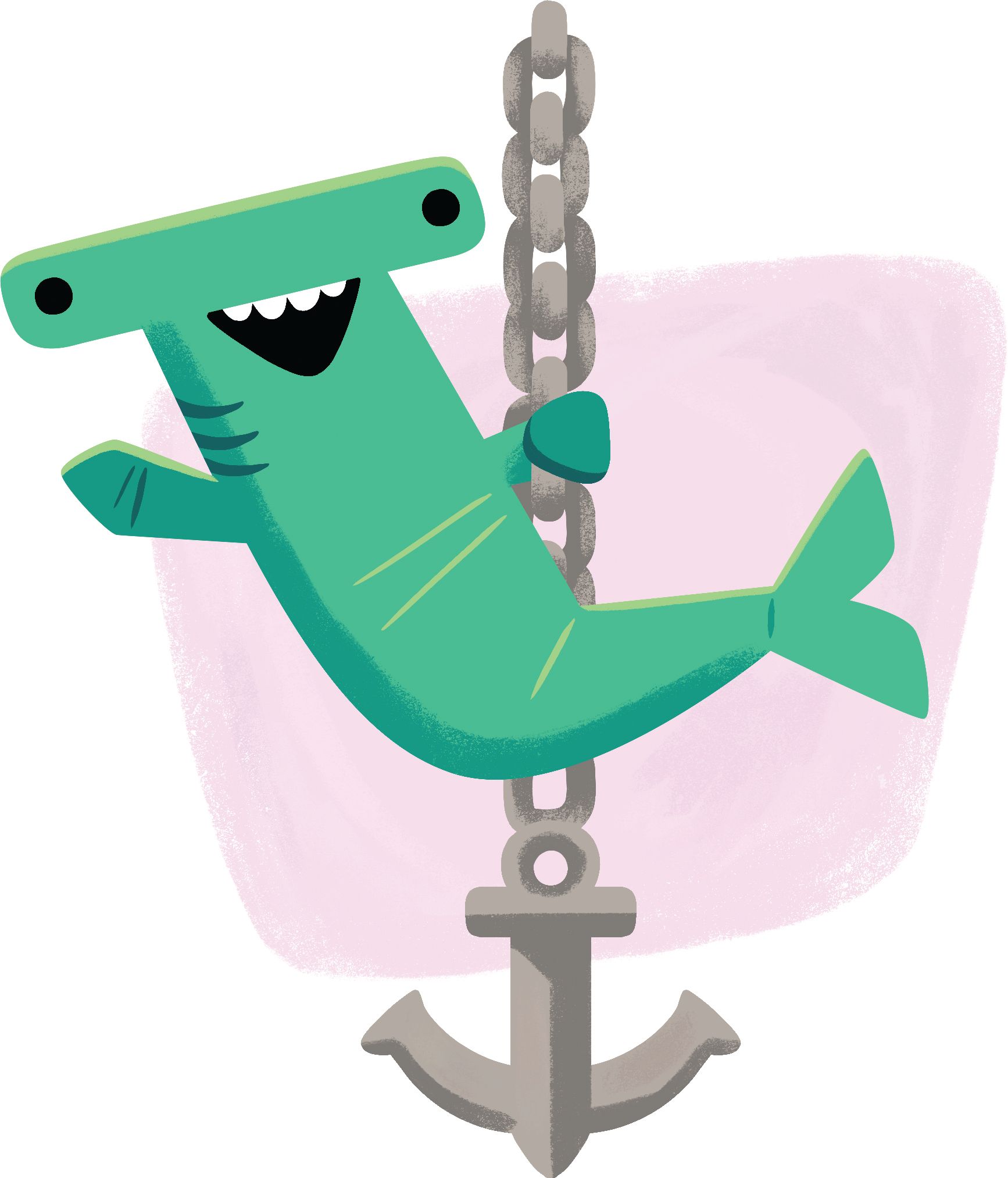 hammer head shark on anchor